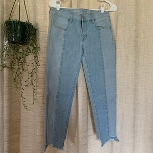 American Eagle Two-Toned Cropped Jeans